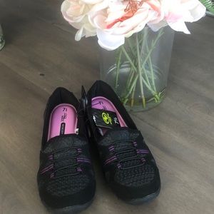 NWT Athletic works memory foam slip on flats